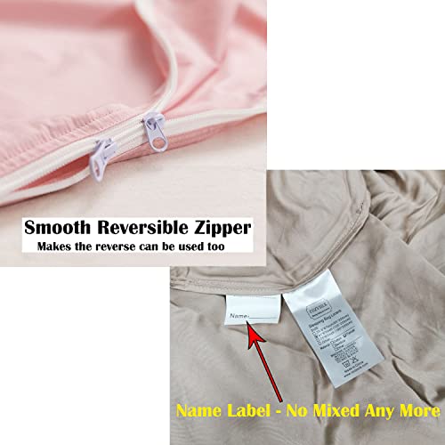 Cozysilk Brand - GANNAFEE Cotton Sleeping Bag Liner with Zipper - 100% Cotton Travel Sheet Sleep Sack Adult - Travel Sleeping Bag for Hotels Camping Hiking (Single Luxury - 41 x 87 inch, Lavender) by Cozysilk - Image 3