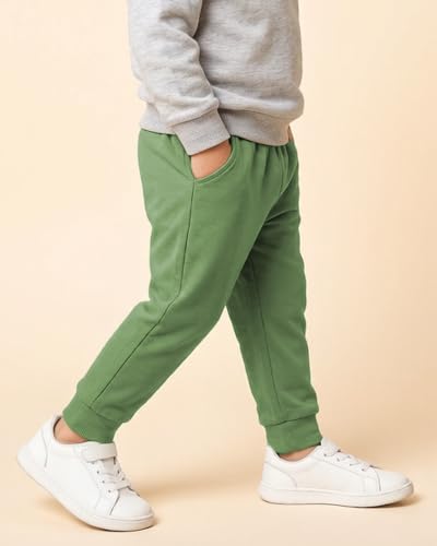 Image of GFQLONG Toddler Boys 2 Pack Cotton Active Jogger Sweatpants,Kids Casual Athletic Solid Pocket Pull On Pants