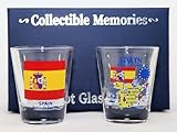 Souvenir dalla Spagna Set di 2 bicchierini da liquore in scatola souvenir della Spagna