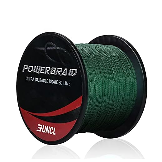 RUNCL PowerBraid Braided Fishing Line, Ultra Durable Braided Line 4 Strands - Seamless Weaving Tech, Enhanced Coating Tech, Zero Stretch, High Sensitivity (Moss Green, 300Yds, 18LB(8.2kgs))