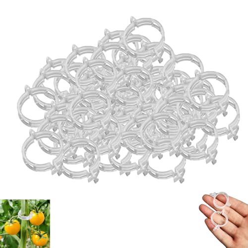 100PCS Plastic Plant Clips 2026 New Reusable PlantSupport Clip Plastic Trellis Clip PlantSupport Clips for Climbing Plants Tomato Grape Vine (100pcs)