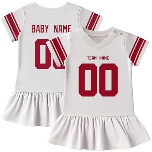 Image of KREDE Baby Clothes Unisex Bodysuit Jersey Style Custom Name Number for Baby Boys