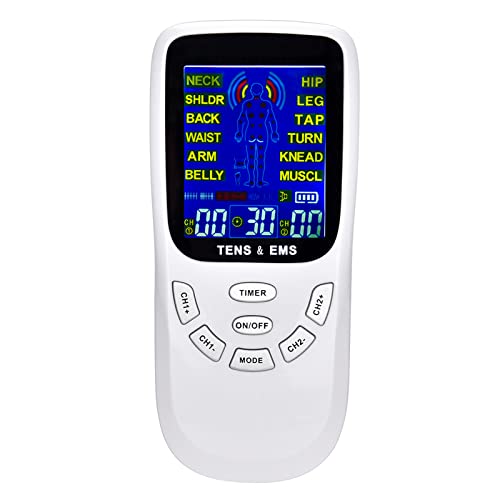 OOCA 12 Modos de Fisioterapia de Baja frecuencia, máquinas TENS, Unidad EMS, electroestimulador Muscular de Pulso, Terapia de Almohadilla, el Mejor masajeador para el Cuerpo