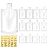 15 Stück Reisegröße Behälter Nachfüllbare Leere Quetschbeutel Auslaufsichere Reiseflasche Set Reiseset Flüssigkeiten zum Befüllen 30/50/100ml Tragbare Verpackungsbeutel für Shampoo Lotion Haarspülung