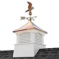 30" Square Coventry Vinyl Cupola with Eagle Weathervane by Good Directions