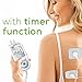 Beurer EM44 TENS Unit Muscle Stimulator with 50 Intensity Levels for Muscle Pain Relief, Muscle Stimulator Includes 4 Electrode TENS Pads, Belt Clip, and Batteries with Tens Machine