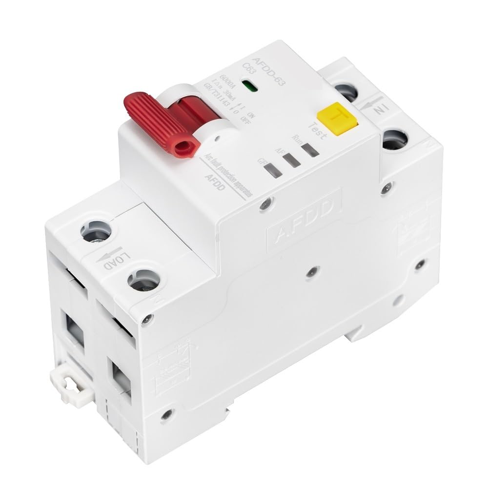 2P AFDD-63 AFCI Arc Fault Circuit Breaker - Advanced RCBO Protection for Overload, Earth Leakage & Short Circuits(32A)