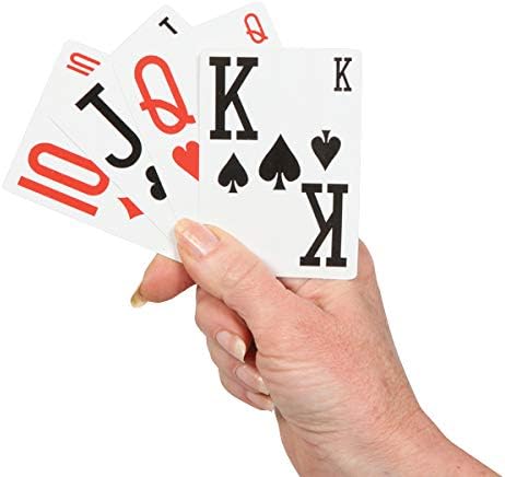Miniatura 1 de DBROTH Naipes fáciles de leer con fuente grande (paquete de 3) - Ideal para personas mayores, baja visión y niños