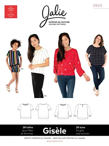 Jalie Sewing Pattern 3905 Tops 28 Sizes