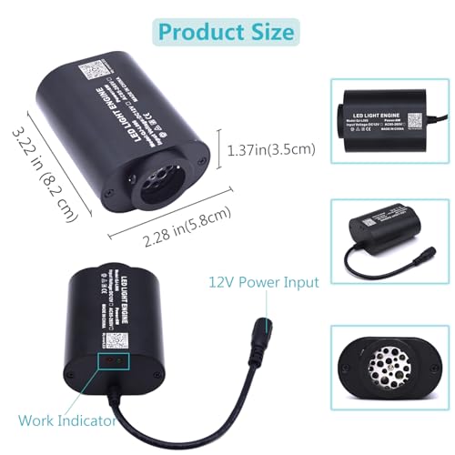 Image of Twinkle Starlight Headliner Kit Sound Activated Star Ceiling Lights Fiber Optic Lights Mini White with Bluetooth APP & Remote Control 300 Pieces 6.5ft /2m Fiber Optical Cable
