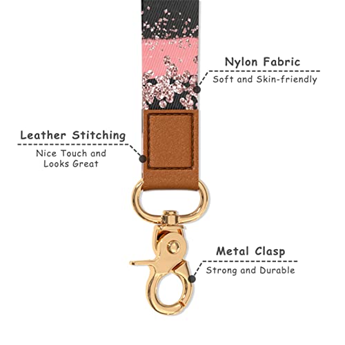 Image of Wrist Lanyard Key Chain, Cute Wristlet Strap Keychain Holder for Women Men Car Keys ID Badges Card Wallet Phone Camera