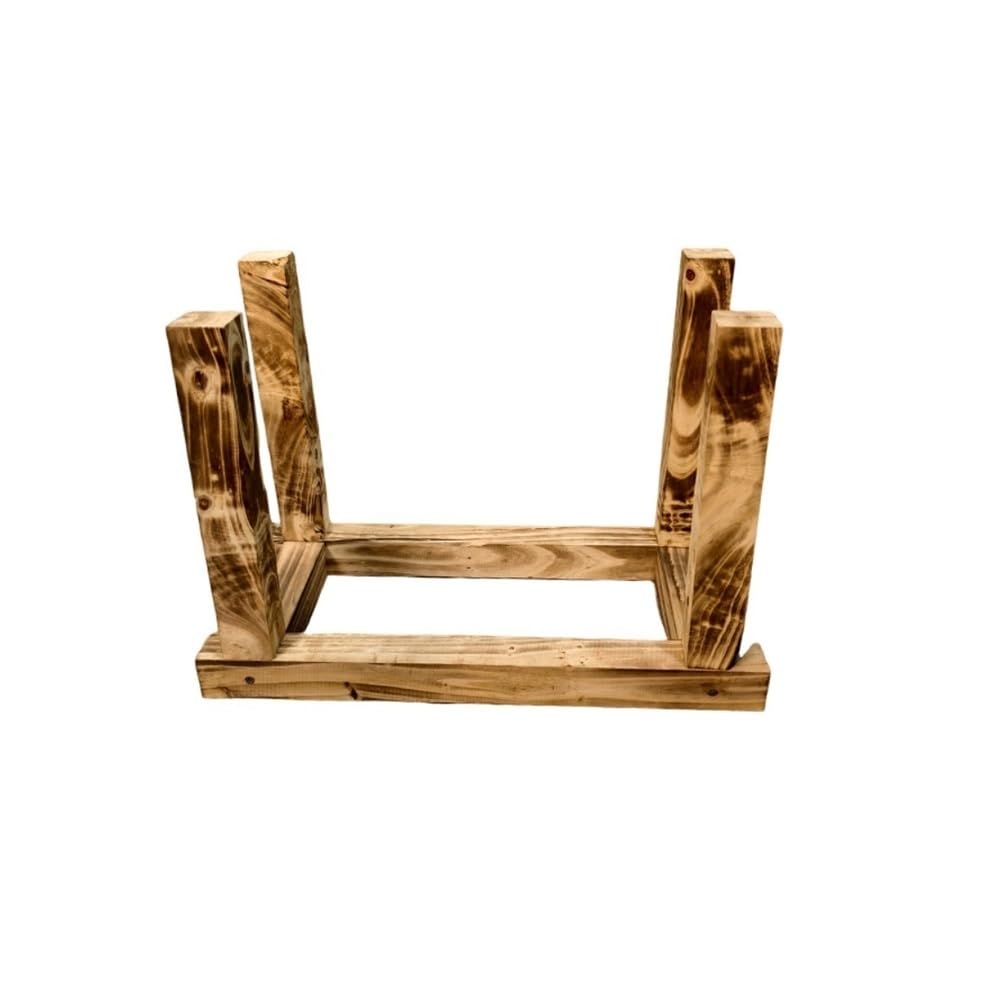 Zephyria Firewood Rack Outdoor, Wood Firewood Holder - Stump Design Log Rack for Fireplace Decor, for Fireplace, Weatherproof Outdoor Wood Rack