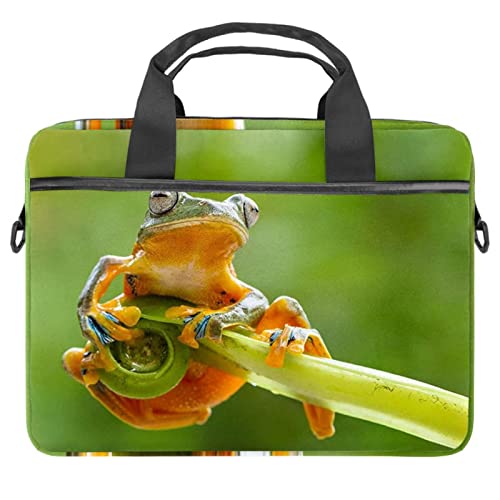 Sac ordinateur 13-14.5 pouces vert grenouille pour le quotidien