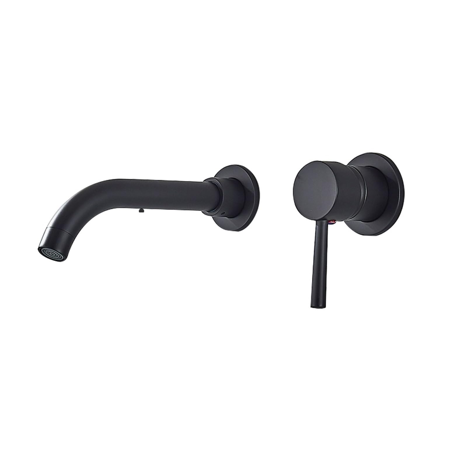 Robinet de salle de bain mitigeur mural noir lavabo évier bassin