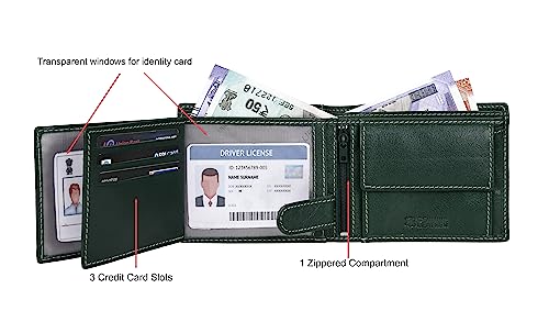 Oliver Leather Wallet for Men, Aniline Green, Contemporary4