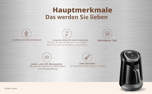 Arzum Okka Minio Türkische Kaffeemaschin Mit Patentiertem Überlaufsensor, Idealem Brühen Bei Niedriger Hitze Und Waschbarer Kanne Für Bis… – Ansicht 4
