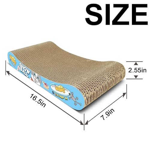 TTCAT Cat Scratching Pad, 2 Pack Corrugated Cat Scratcher Cardboard, Bone Type Durable Cat Scratching Board Reversible for Furniture Protection.