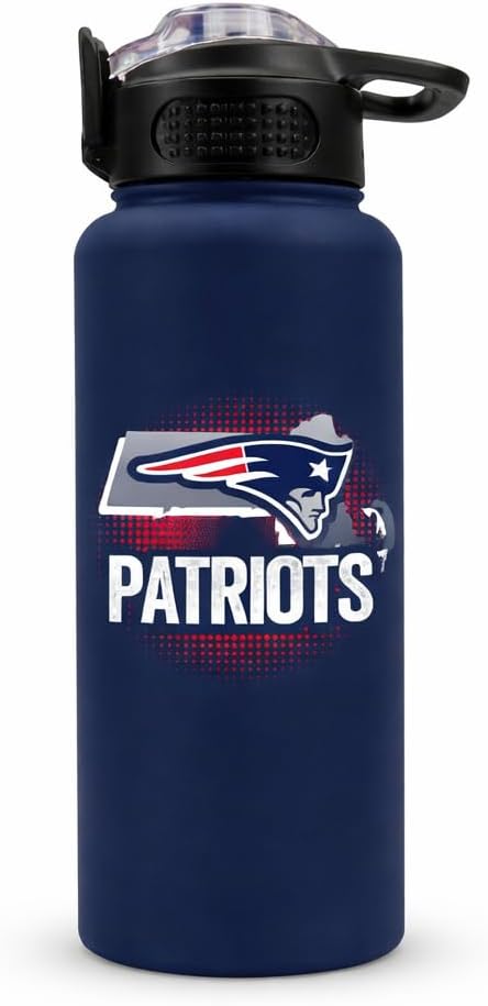NFL ProPress Gradient Home State 32oz Stainless Steel Water Bottle, Press Top Lid