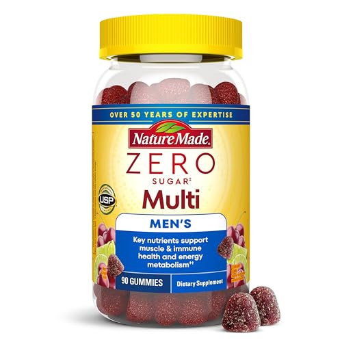 Nature Made Zero Sugar Multivitamin Mens Gummies 90 Sugar Free Gummies