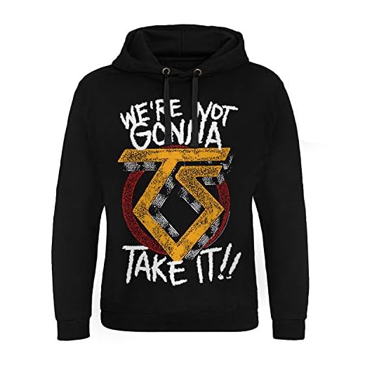 Officially Licensed We're Not Gonna Take It Epic Hoodie (Black), M