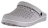  Brandsseller Zuecos para hombre, para verano, para el jardín, color Gris, talla 45 EU