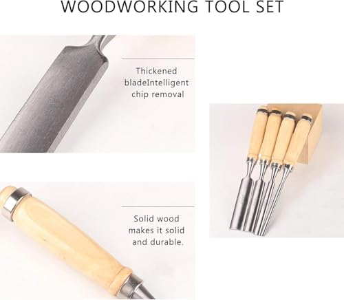 4Pcs Art Artist Carpenter Holzschnitt Holzschnitzerei Gouge Woodwork Skulptur Meißel Holz Carve Chip Carpentry Mortise Craft