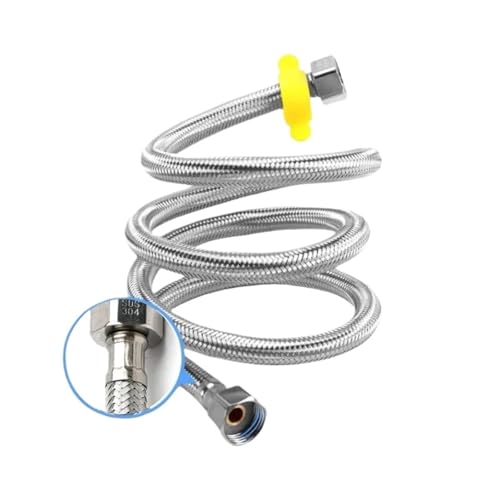 1PC 1/2 3/4 To 10cm~5m 304 Stainless Steel Braided Hose Cold Water Faucet Inlet Hose Heater Pipe Kitchen Bathroom Connection(1I2 Inch - 1m) by QEJWWGFI - Used condition - US$55.80