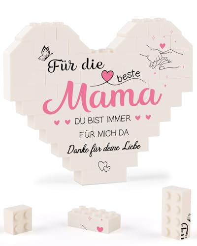 TheGiffter Muttertagsgeschenk, Würfelherz-Deko Geschenke für Mama, Geburtstagsgeschenk für Mama von Kindern Muttertag, Beste Mutter Geschenke von Tochter Sohn zum Geburtstag Thanksgiving Weihnachten