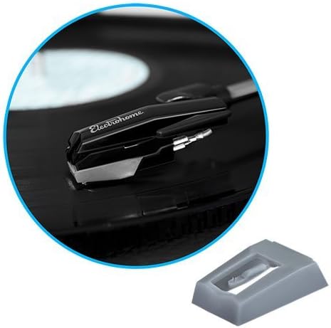 Electrohome Premium Replacement Needle - Conical-Shaped Sapphire Tipped Stylus for Turntables/Record Players - Compatible with RR75, EANOS300/501/502/700 (2 Pack)