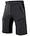 Produktbild Wespornow Herren MTB Kurz Hose mit Reißverschlusstaschen-Fahrradhose Schnelltrocknend Radhose Wanderhose Kurz Mountainbike Shorts Sporthose-RadlerhoseSchwarz,XL