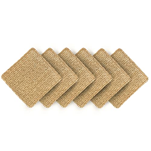 Cy Sisters Square Woven Placemats Set Of 6 Round Table Straw Table Placemat Extra Wide Braided Placemats For Square Plates Farmhouse Placemats Wipeable Wicker Outdoor Placemats For Patio Table 13.4'' #TOP6