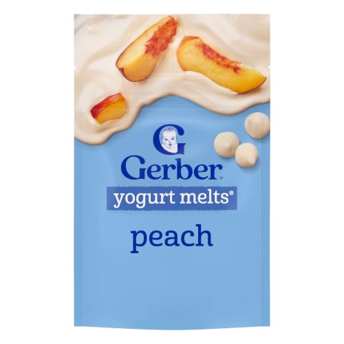 Image of Gerber Baby Snacks Yogurt Melts, Peach, 1 Ounce (Pack of 7)