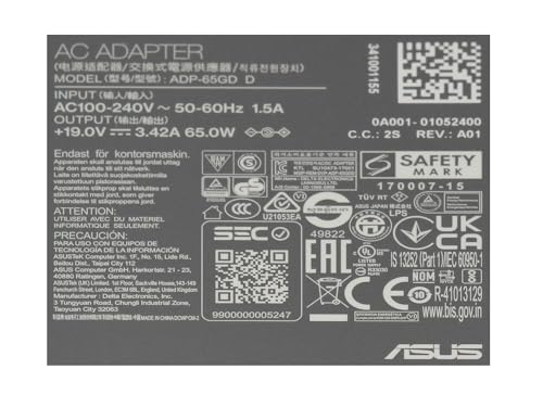 Chargeur ASUS P453UJ original 65W alimentation stable avec mini connecteur