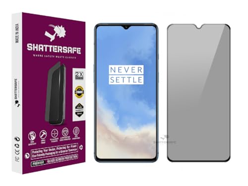 Image of Anti-Spy Privacy Tempered Glass Compatible For Oneplus 7T [Pack of 1]. 9H Hardness, Anti-Scratch, Edge-to-Edge Protection With Easy Installation Kit & Case Friendly Fit.