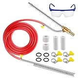 Kit complet : ce kit de sablage comprend 1 x tuyau, 1 x tige de nettoyeur haute pression (entrée d'eau), 1 x barre de sable (entrée de sable), 4 x collier de serrage (boucle), 4 buses en céramique (2 paires/dont 4 rondelles), 1 paire de lunettes.