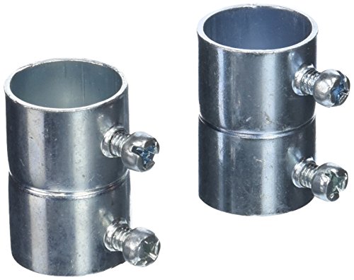 Hubbell-Raco 2023B5 Coupling, Set-Screw, 3/4-Inch Trade Size, EMT, Steel, Uninsulated, 5-Pack,Gray