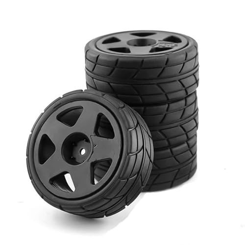 RC��������̎� For Tamiya For TT01 TT01E For TT02 For TT02B XV01 TA06 PTG-2 1/10 4�� 65mm �S���^�C���z�C�[���^�C�� 12mm �Z�p RC ���[�V���O�J�[�p�[�c�p(Black 2)
