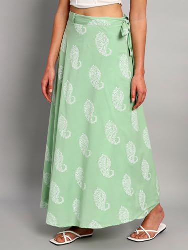 Image of Ravaiyaa - Attitude is everything Cotton Hand Block Floral Printed Wrap Around Women's Free Size Skirt Rapron