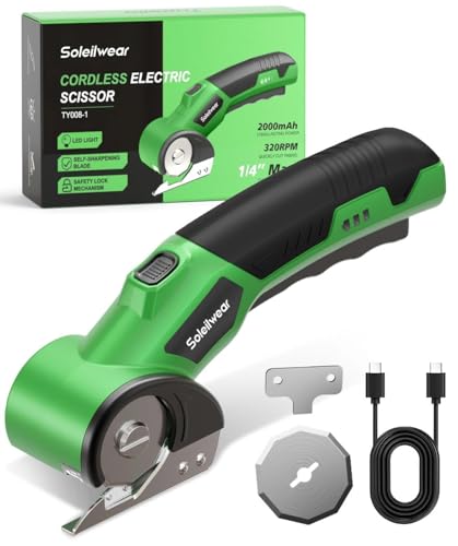 Cordless Electric Scissors, Upgrade Rechargeable Cardboard Cutter, 4V Electric Box Cutter with...