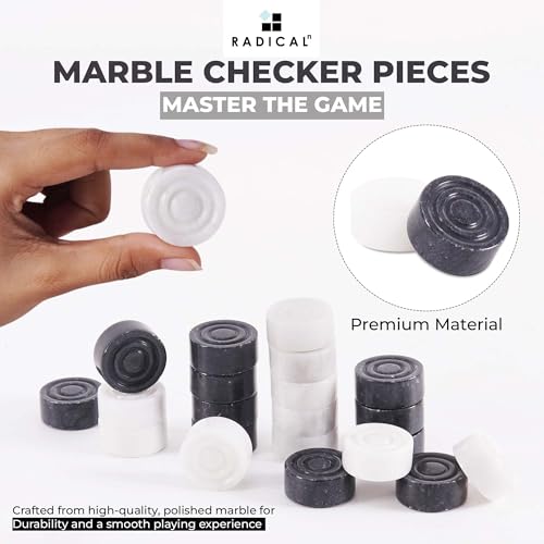 Radicaln Marble Checkers Board Game 15 pulgadas miniatura 5