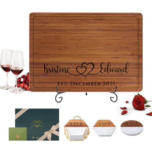 Tabla rectangular de cortar personalizada de bambú