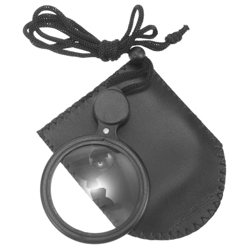 JOYOFREELY Lupa de Portátil Material Abs y Acrílico con Luz LED y Aumento 4X para Mayores Adecuado para y Menús en Restaurantes