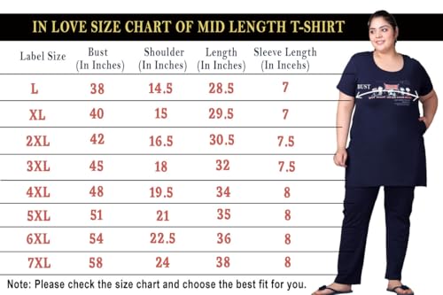 Image of In Love Women's Plus Size Longline T-Shirt with Side Pocket, 3 /4 Sleeve, Crew Neck