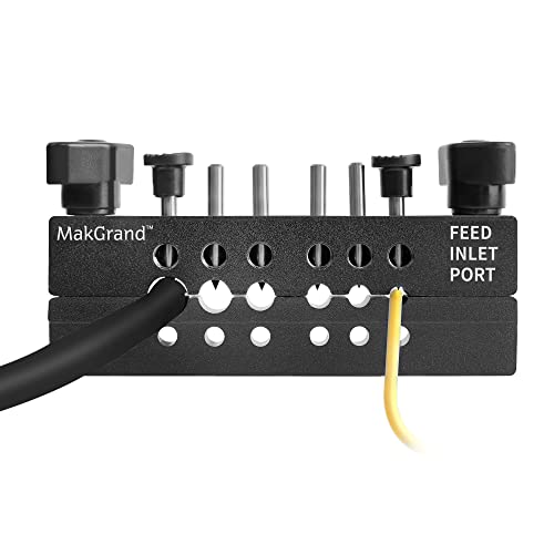 MakGrand Portable Split Wire Stripper Machine for Stripping Scrap Copper Wire From 6 AWG to 18 AWG, Wire Stripper Tool Equipped with Six Three-edged Carbide Blades, Wire Cable Recycling (Black) 