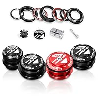 1-1/8 Fahrrad-Steuersatz MTB Gewindefrei 34 44 44-55 44-56 mm, gerades konisches Rohr Mountainbikes Rennrad Doppelt abgedichtete Lager Steuersätze, für Rahmen Gabel-Expander-Stopfen Sternmutter