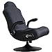 X Rocker Commander 2.1 Sound Wireless Pedestal Video Gaming Chair with 2 Speakers and 4" Subwoofer - Tilt & Swivel Design & Highback, Polyester Seat - Black, 5142101