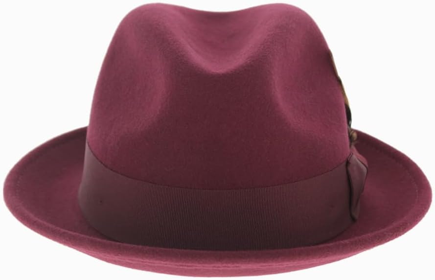 Hats in the Belfry Trilby Men/Women Snap Brim Vintage Dress Fedora Hat 100% Wool - Image 5