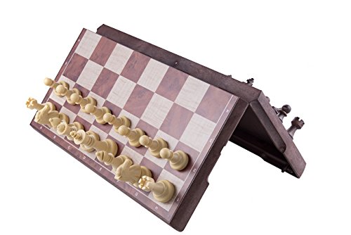 Checkers Game Board - 2 In 1 Folding And Magnetic Chess Game. Great For Travel Chess Set Strategy Game Is 12.5 X 12.5, International Chess Set #TOP2