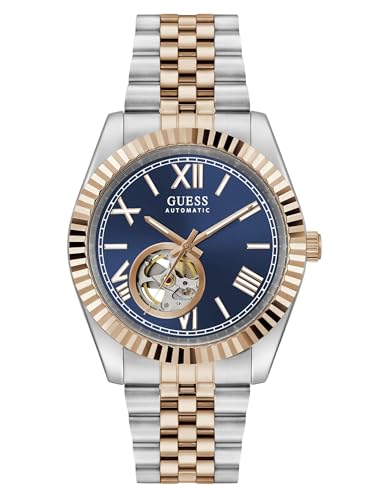 Image of GUESS Blue Round Dial Mechanical Automatic Men's Watch - GW0984G5
