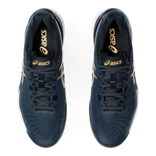 TENIS ASICS GEL RESOLUTION 9 CLAY (SAIBRO) AZUL FRANCÊS E GOLD - 2024 (1041A475-960, BR, Adulto, Num